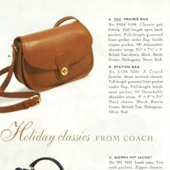 COACH Prairie Bag #9954 Blue Leather Flap Turnlock Vintage 90s Crossbody Bag - Picture 5 of 16